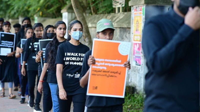  മനുഷ്യക്കടത്തിനെതിരെ ഫ്രീഡം വാക്കുമായി വിദ്യാര്‍ഥികള്‍